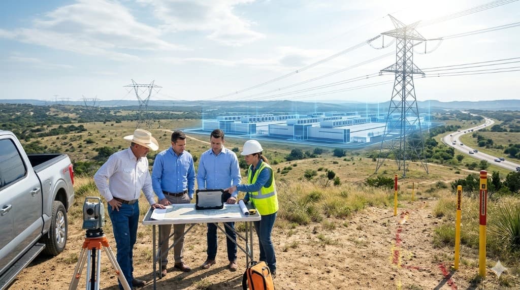 hyperscale-data-center-texas — CloudTelc site preparation, DFW fiber routes and high-voltage power for AI data centers.